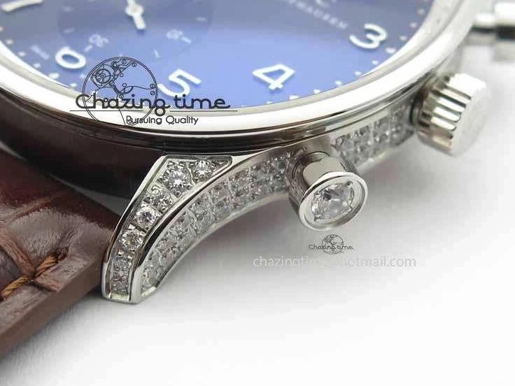 MIROTIME 0312 Unique Portuguese IW3714 Diam ZF V2 1:1 Best Edition Gray Dial On Brown Leather Strap A79350 (Slim Movement) 7250